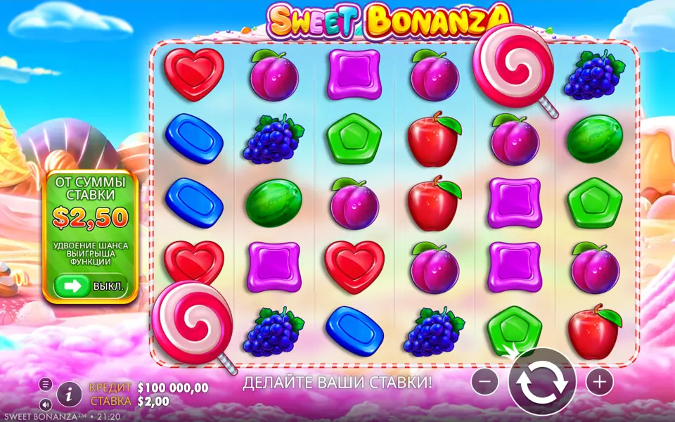 Sweet Bonanza — демо-режим, обложка игры